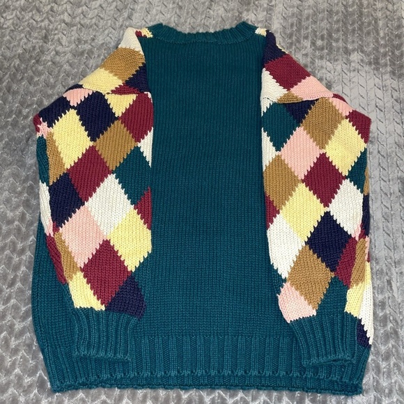 The Limited Vintage Argyle Ramie/Cotton Blend chunky sweater.  Heavyweight. M/L - Picture 11 of 12